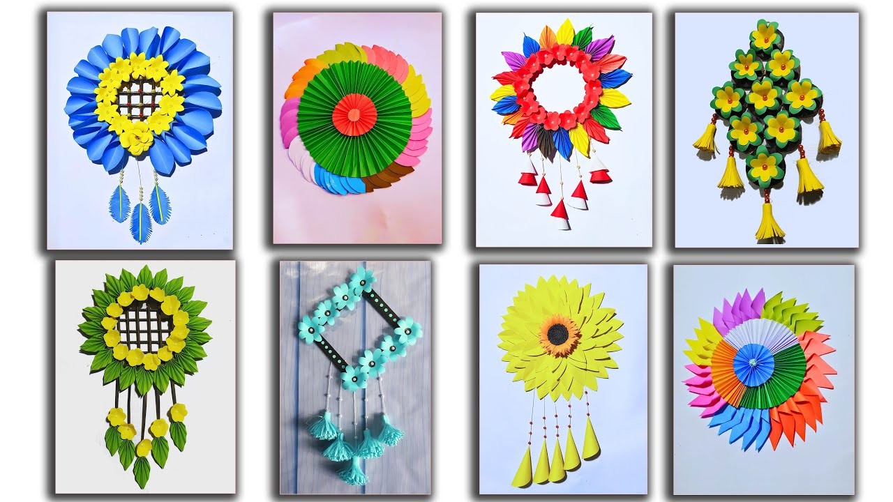 8 Beautiful Wallhanging Crafts Ideas | Paper Crafts for Home Decorations | Wallmate with Paper