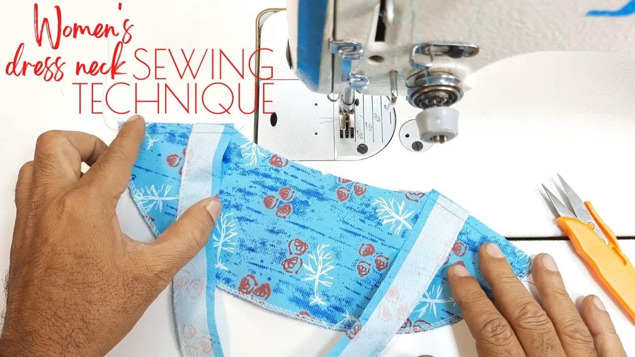A better way to sew ????A Beautiful Women's Collar V Neck Dress In Minutes | Sewing For Beginners #22