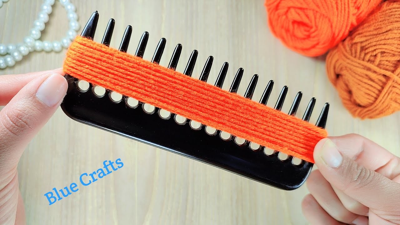 Amazing Trick With Hair Comb | Easy Woolen Flower Making | Hand Embroidery Design