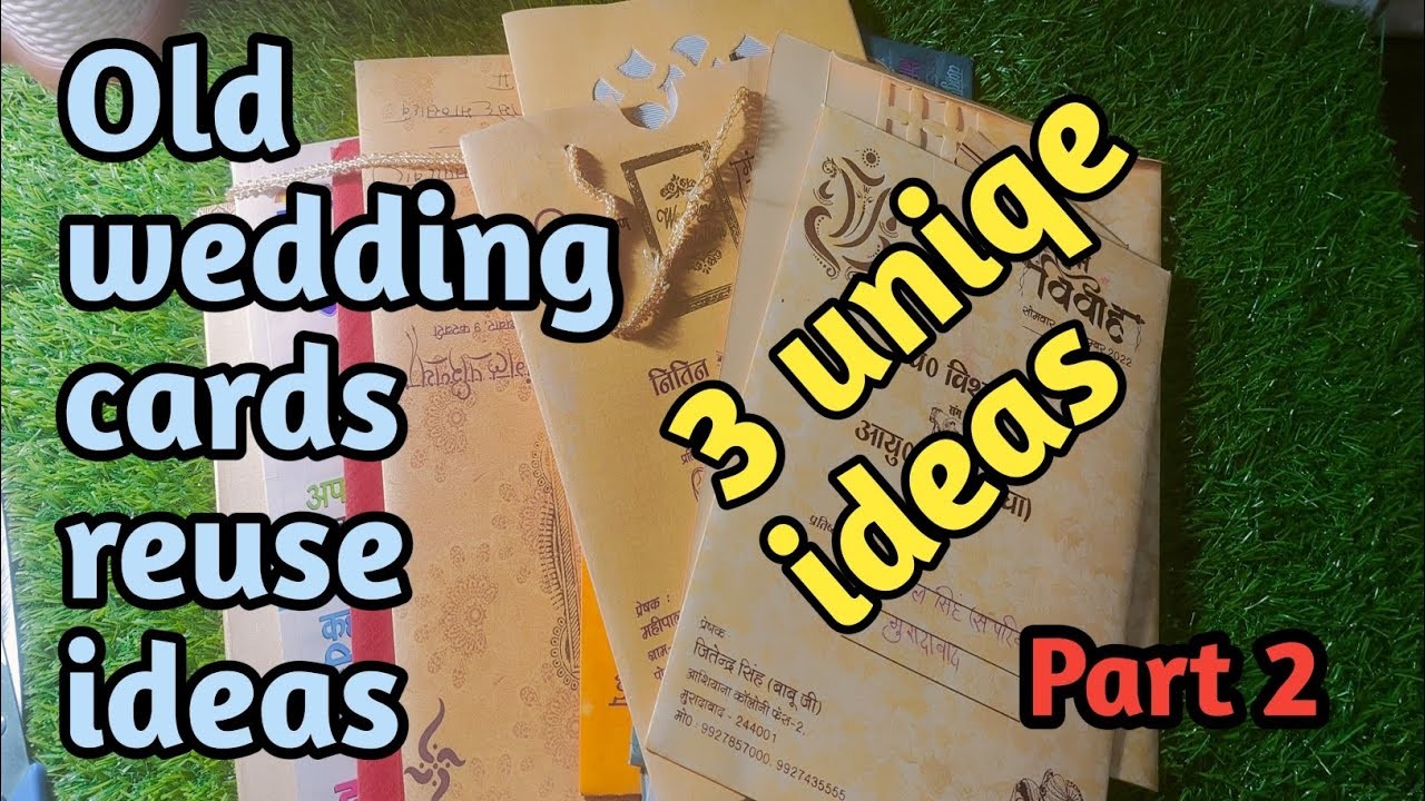 Amazing waste wedding invitation card reuse idea | Best use of old wedding card | recycle idea