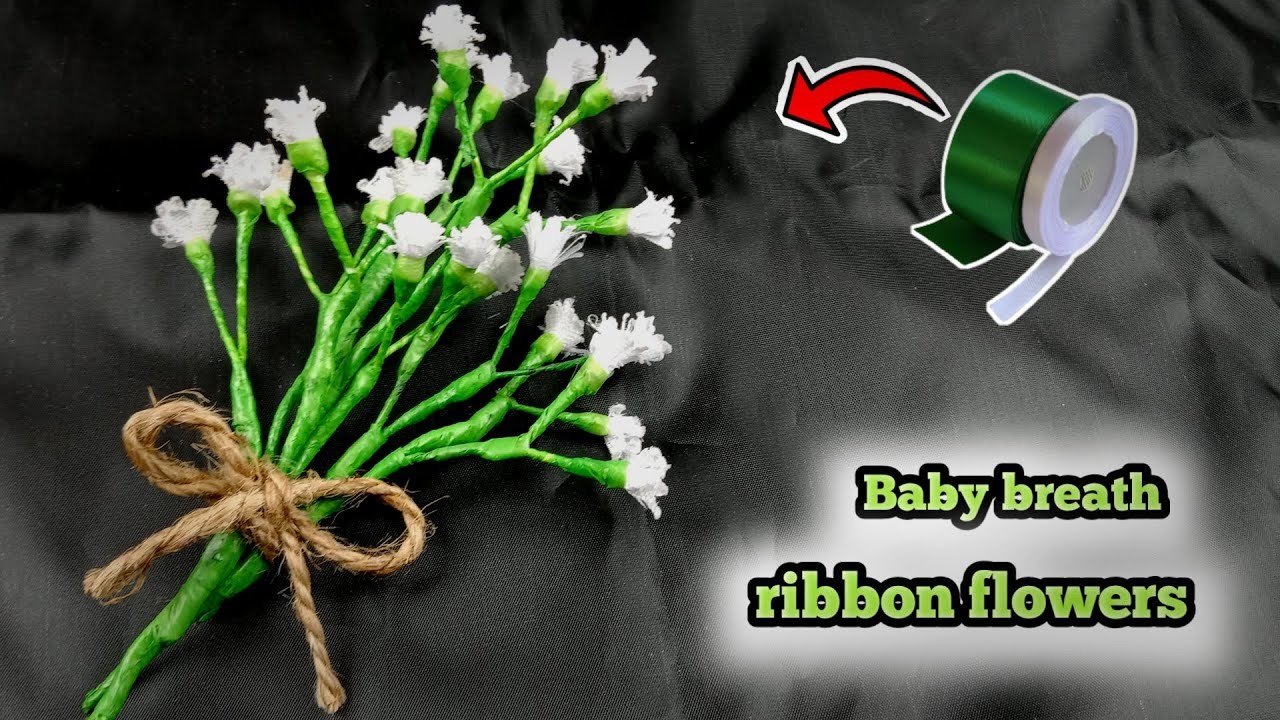 Baby breath ribbon flowers || DIY baby breath dari PITA satin