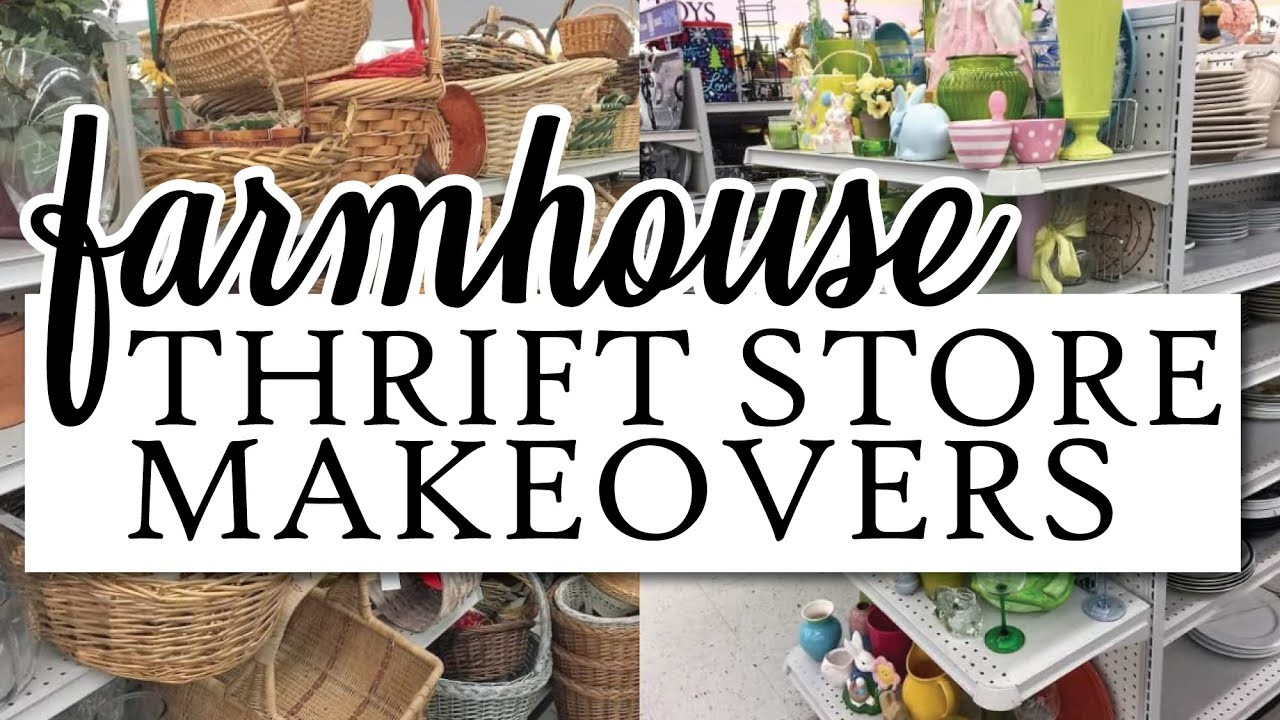 Before and After Thrift Store Makeovers | Farmhouse Spring Decor Crafts