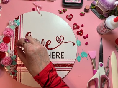 Chat & Craft with Me: Altered Dollar Tree Valentine's Day Sign