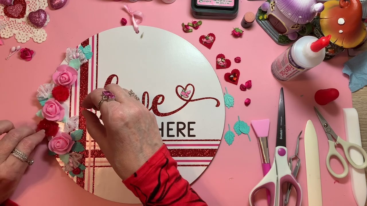 Chat & Craft with Me: Altered Dollar Tree Valentine's Day Sign