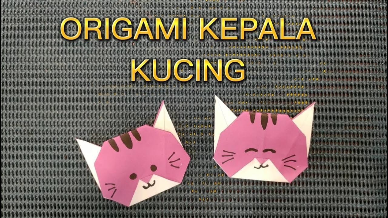 Cute Cat Head Origami | Origami Kepala Kucing Lucu DIY Paper Craft @anakcerianusantara7611
