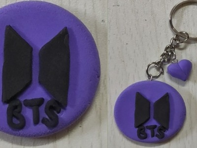 DIY bts clay Keychain ????????||Make bts Keychain #youtube #creative #clayart