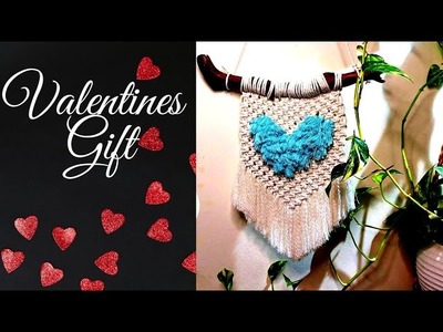 DIY Easy Macrame Heart Wallhanging| Macrame Wall Hanging For Valentine's Day| Valentine's Day craft