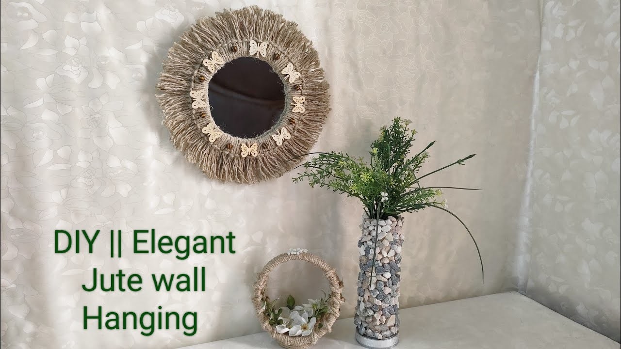 DIY || Elegant Jute wall Hanging || Home decor idea #myeasycrafts
