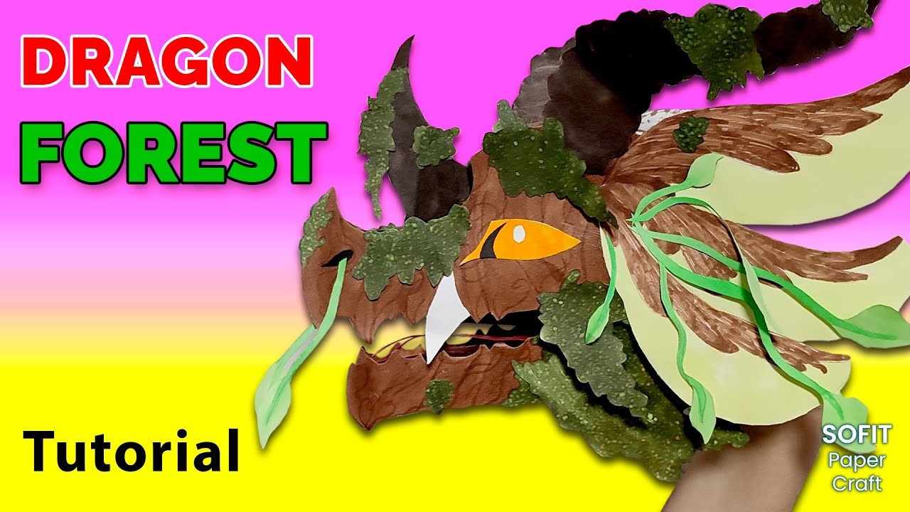 DIY. Forest Dragon made of paper on hand. How to make such a dragon?. Sofit PaperCraft