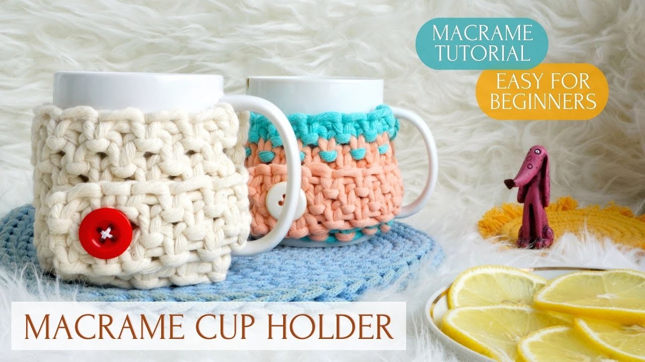 DIY MACRAME CUP HOLDER | STEP BY STEP | EASY FOR BEGINNERS