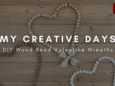 DIY Wood Bead Valentine Wreaths