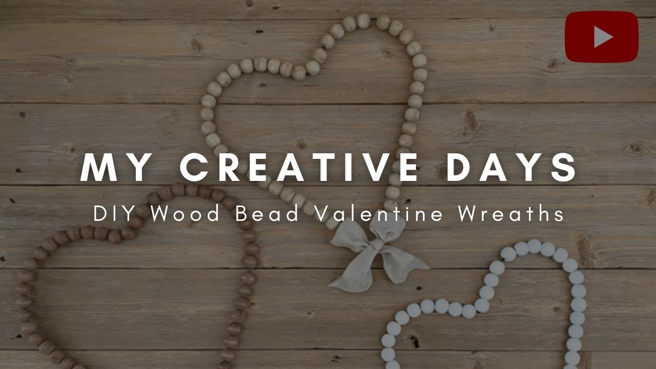 DIY Wood Bead Valentine Wreaths