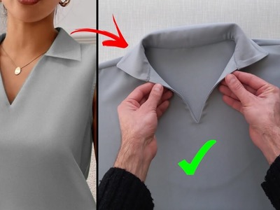 Do this when sewing the collar front and back. The best way for beginners