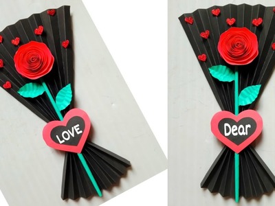 Easy and Beautiful Valentine's Day Crafts With Paper. Paper Valentine's Day flowers bouquet Ideas .