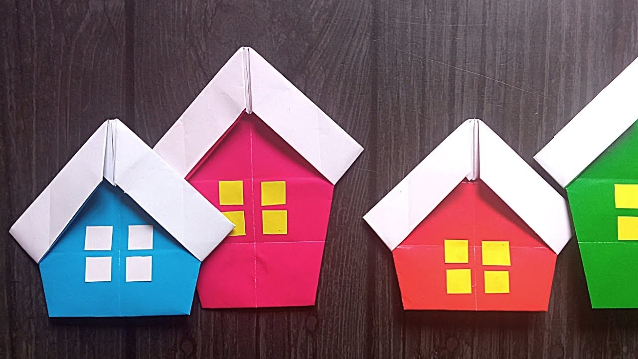 Easy Origami House - Paper House Making - Origami For Kids
