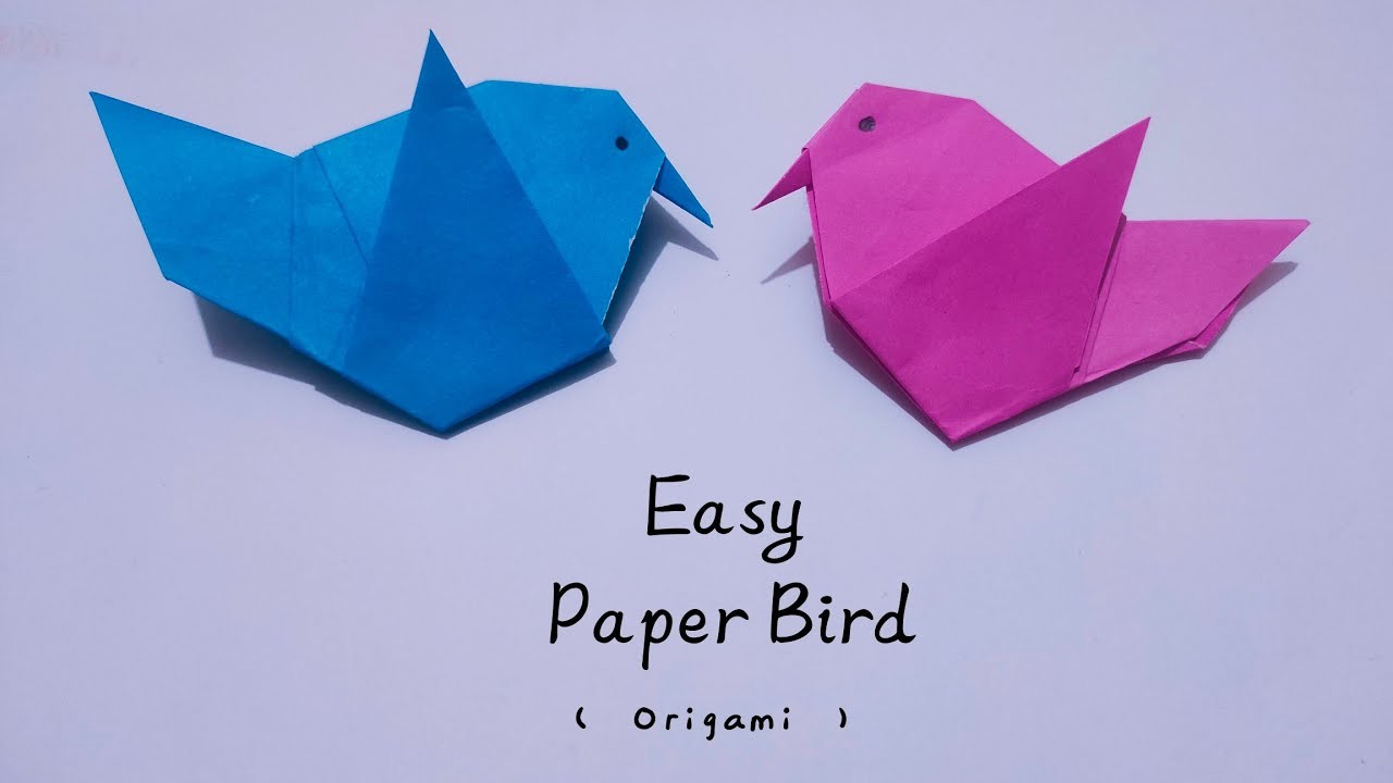Easy Paper Bird | Origami paper animal | Easy paper crafts | School paper crafts | Tiny life