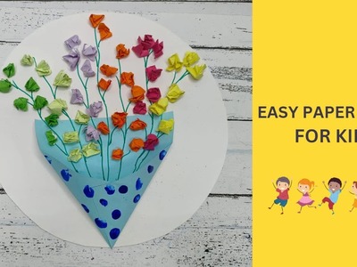 Easy paper craft for kids | paper tearing activity for kids