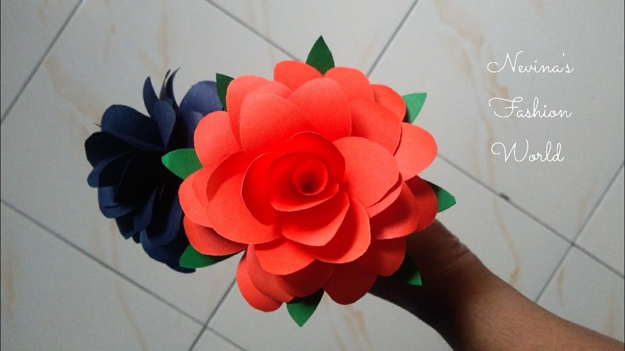 Flower making video | Paper flower making | #craft #papercraft #flower #diy #origami Video by Nevina