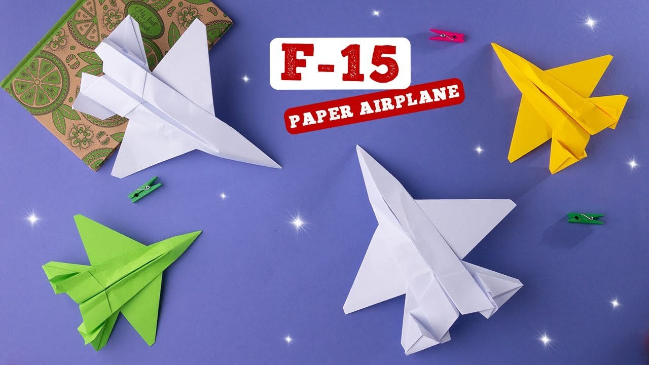 How to make a paper airplane F-15 [Origami]