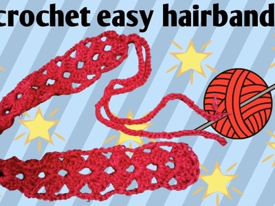 How to make a simple hairband for girl. Crochet super easy pattern hairband for beginners