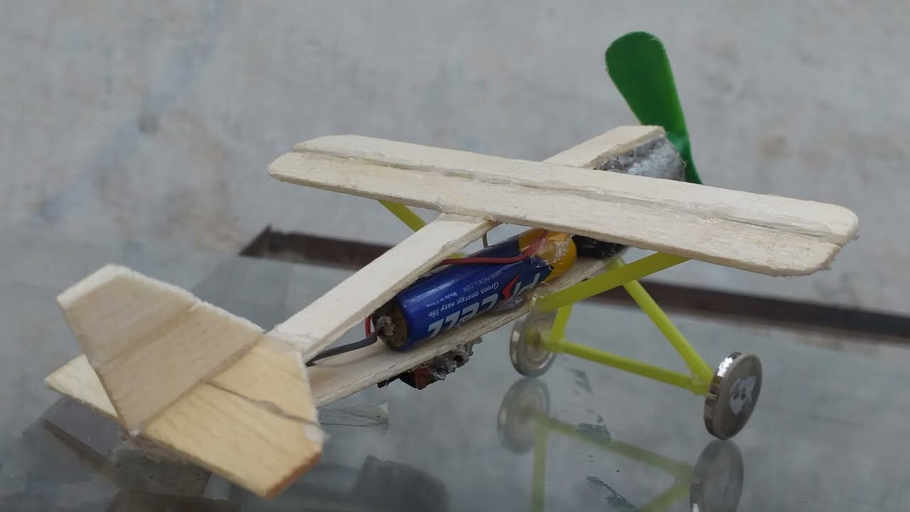 How To Make Airplane With DC Motor Simple Easy