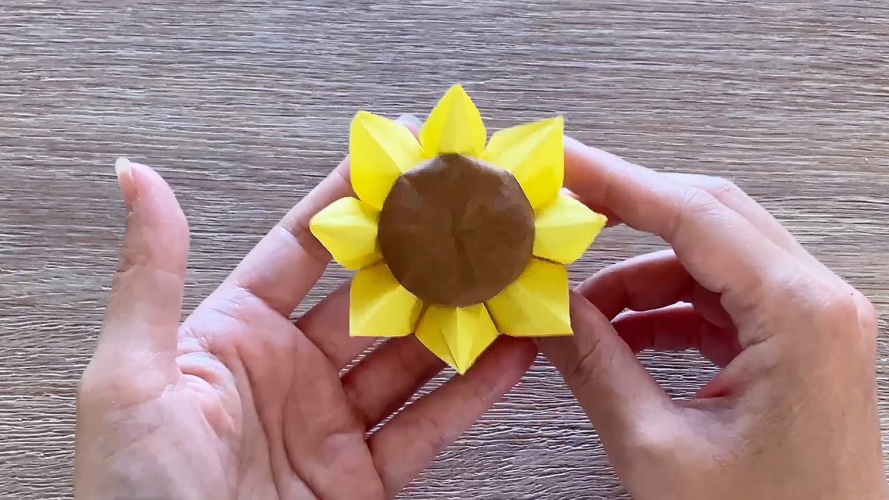 How to Make an Origami Sunflower. Paper Flower ????