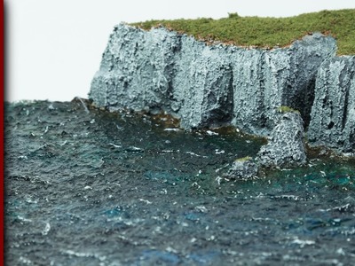 How to make ocean terrain for scale model dioramas