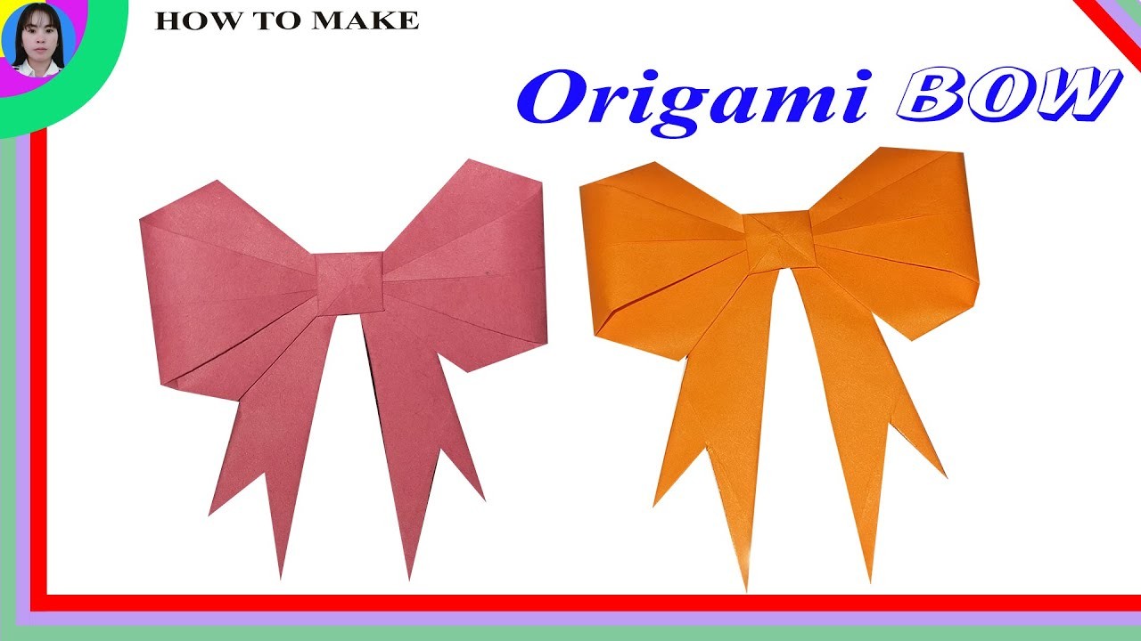How to make origami bow | Easy paper bow