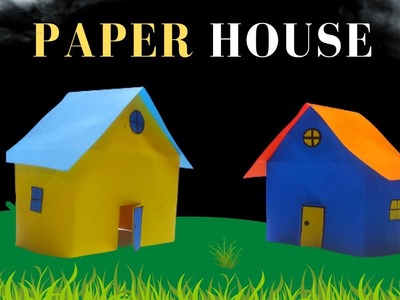 How to make paper House for school project.very easy paper craft.Nursery craft ideas.@bkcrafts2553