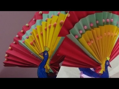 How to make paper peacock ????.very easy diy.  handmade paper peacock ????.@littlesky
