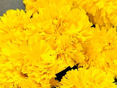 How to make quick Marigold for Garlands || Marigold flower DIY