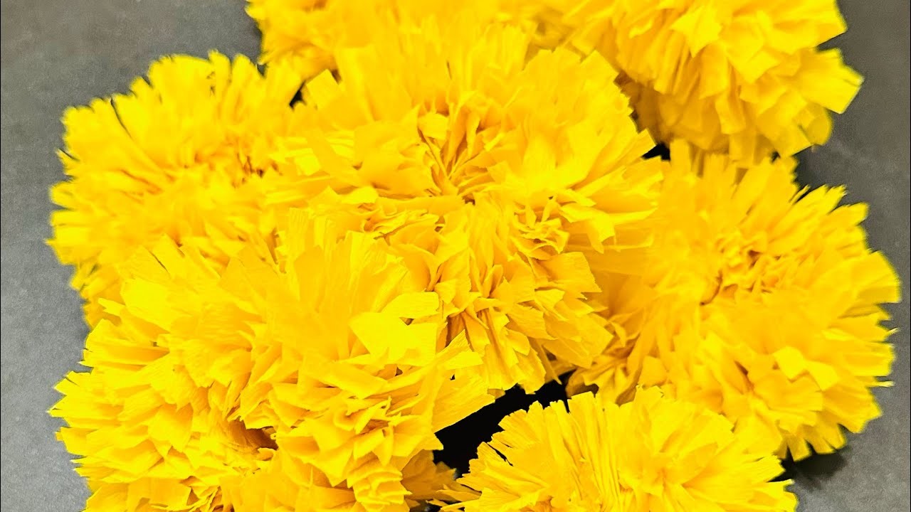 How to make quick Marigold for Garlands || Marigold flower DIY