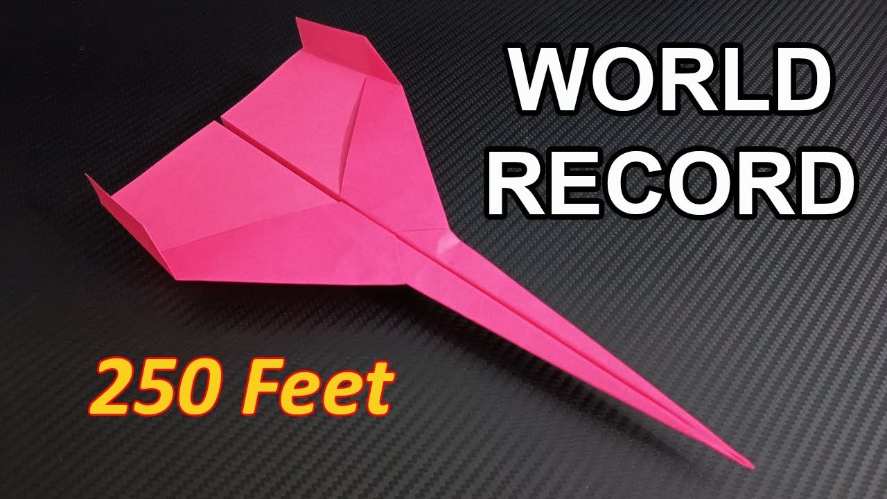 How To Make The WORLD RECORD PAPER AIRPLANE
