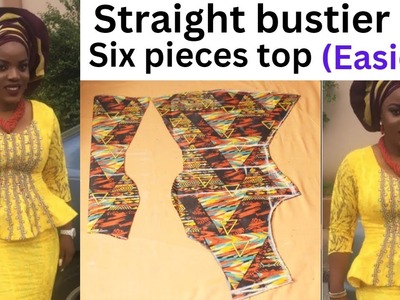 How to PROPERLY Cut a Straight Bustier Six Pieces Top No Pattern Step By Step DETAILED. .