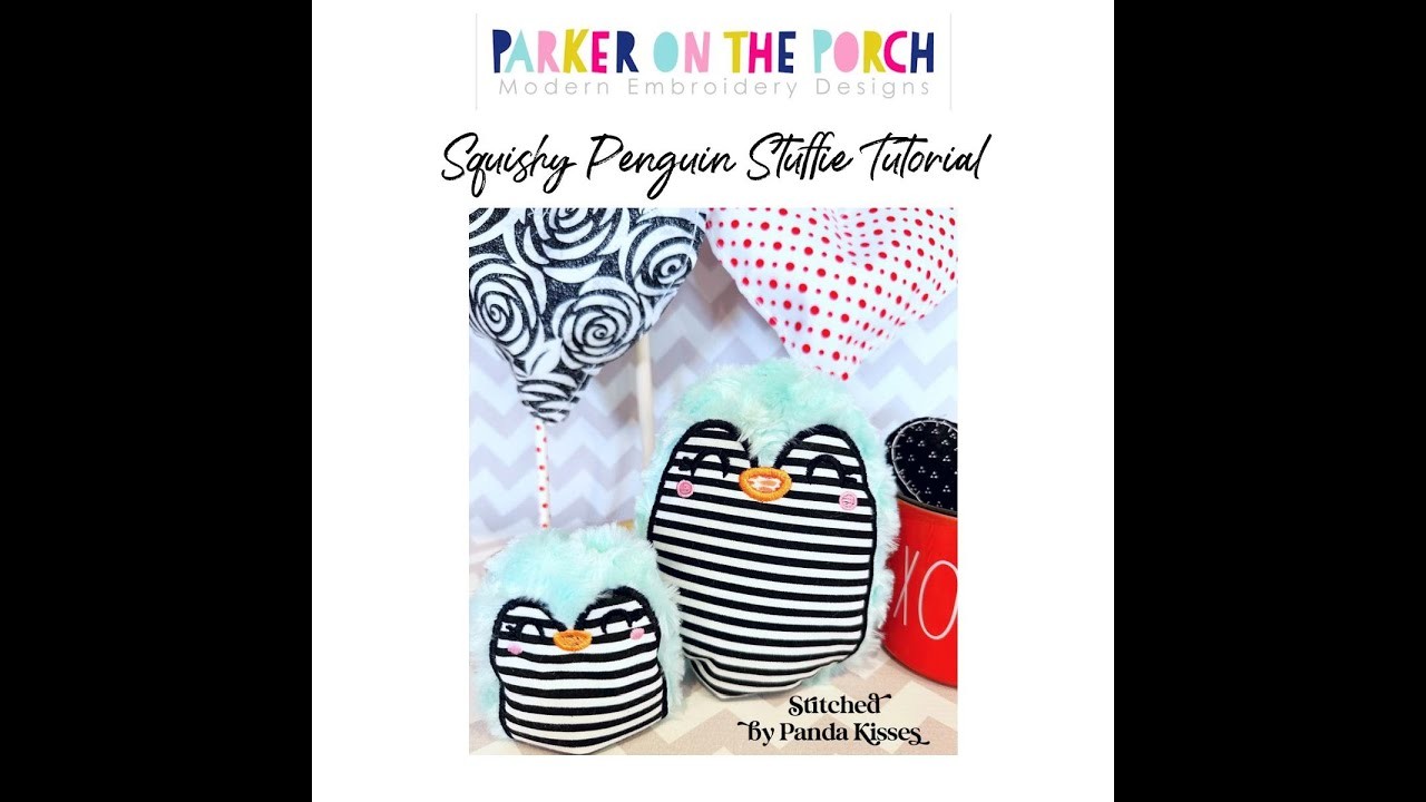 In the Hoop-  SQUISHY PENGUIN STUFFIE by Parker on the Porch