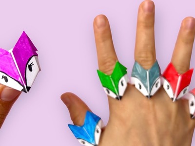 Origami Paper Fox Ring | Origami Fox | How to Make Paper Ring