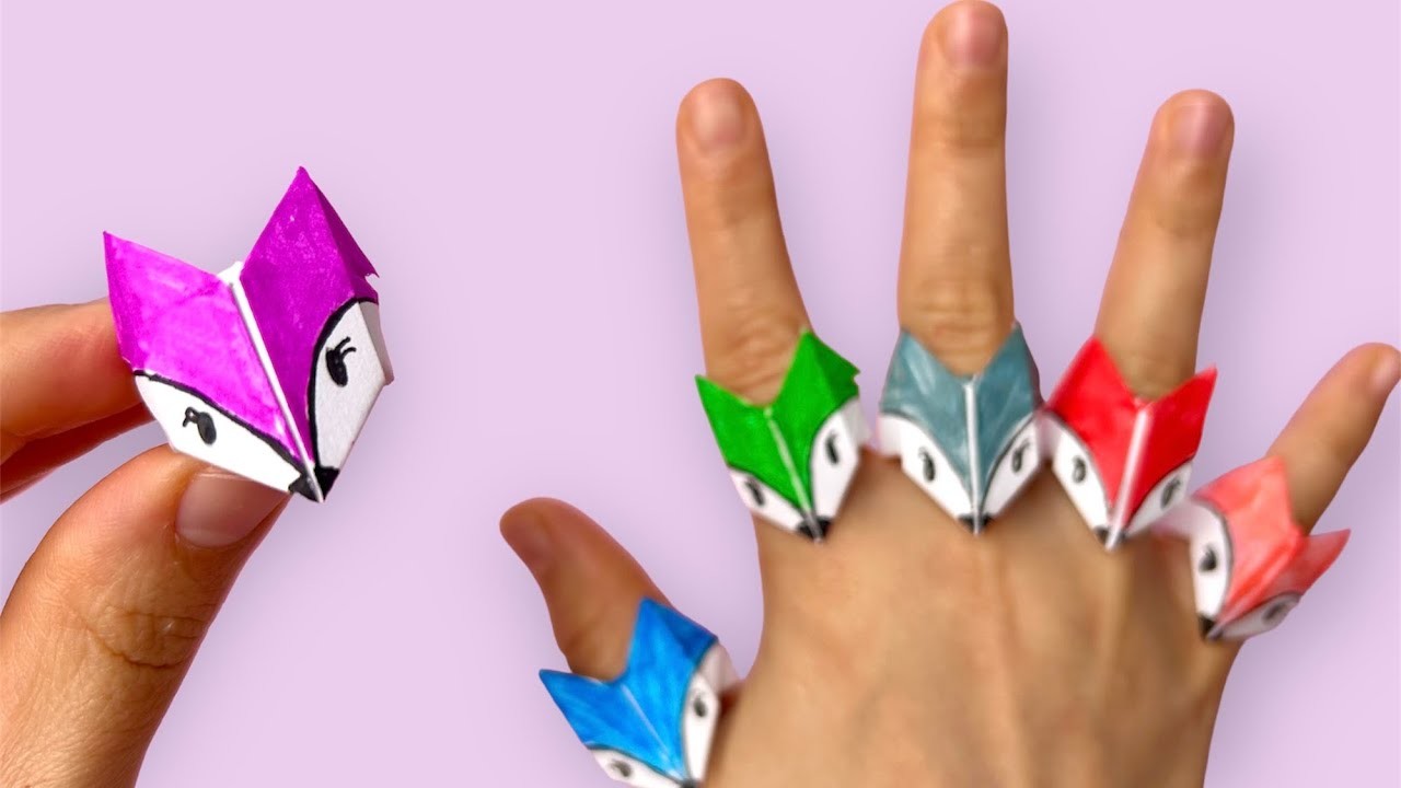 Origami Paper Fox Ring | Origami Fox | How to Make Paper Ring