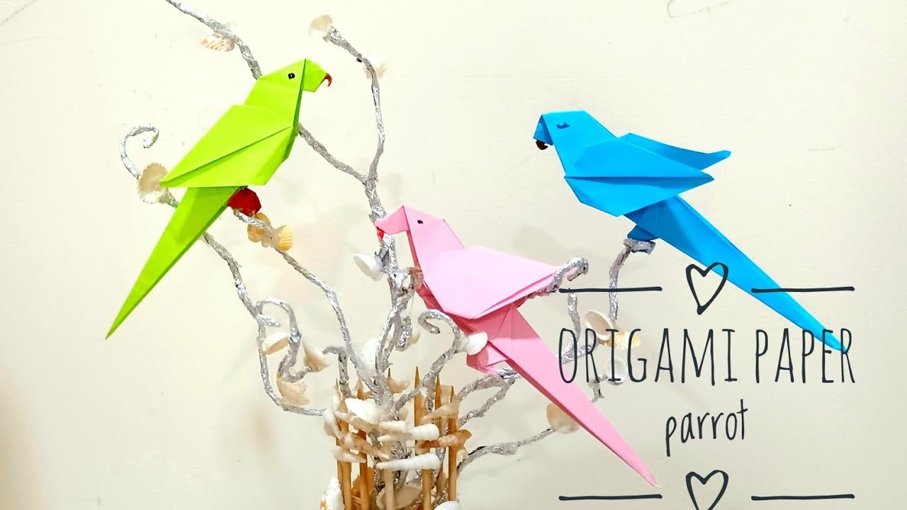 Origami paper parrot | how to make easy origami bird