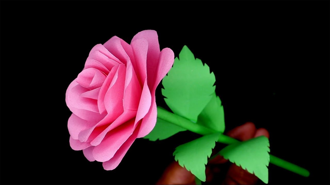 Paper Rose Flower Making । Paper Craft । My First Craft making video । Sabisa art and crafts