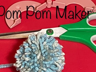 Pom pom made from plastic maker and yarn