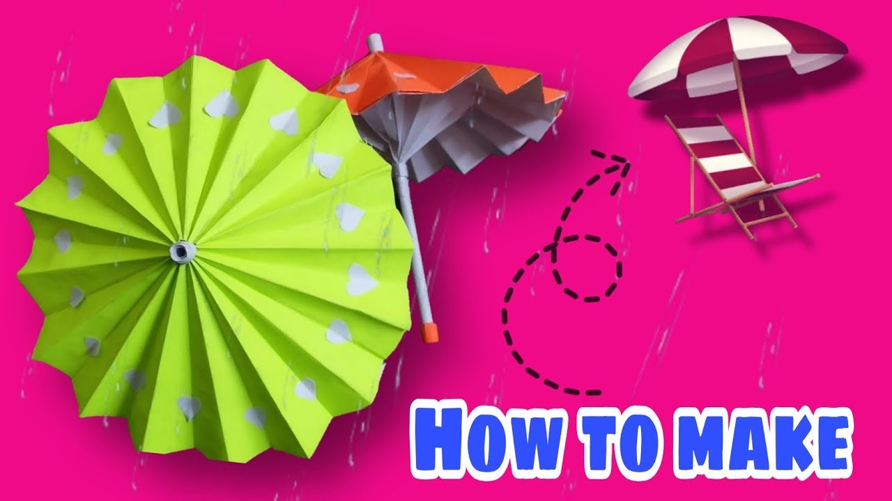 Simple trick how to make paper umbrella #papercrafttamil