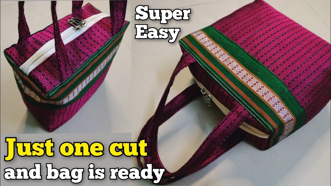 Super Fast  - Handbag cutting and stitching. Cloth bag making at home. Tote bag. Shopping bag. purse