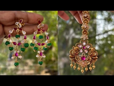 Trendy earrings collection | necklace | mangtika | WhatsApp @ 7075551297
