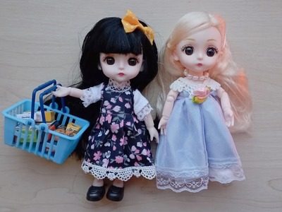Unboxing: Mini shopping basket for supermarket | Top ten basket items for your doll