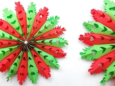 3D Paper Cutting Snowflake Making ❄️ How to Make Snowflake Out of Paper || Easy Paper Crafts