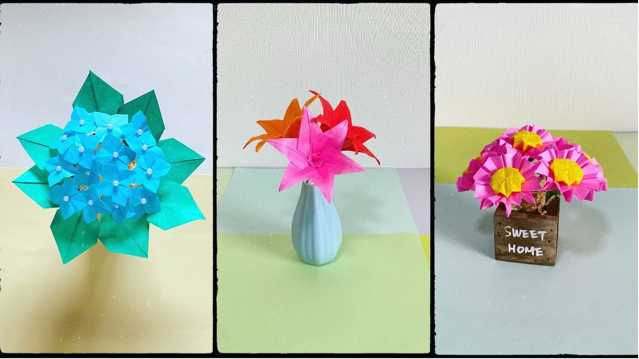 #4 Paper Flower Vase - Table decor ideas #origami