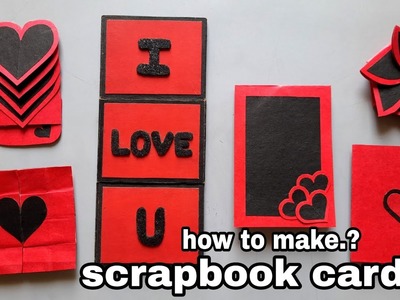 6 different types of scrapbook cards tutorial | easy handmade greeting cards | diy scrapbook cards