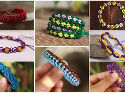 8 DIY Bracelet Ideas using Thread | How To Make Bracelets| Creation&you