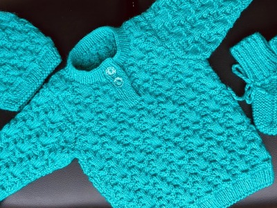 Beautiful baby set knitting pattern (6-18 months) | baby cardigan | baby socks | baby cap ✅????