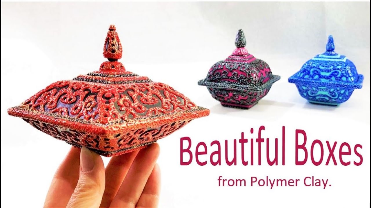 Beautiful Boxes from Polymer Clay, a Tutorial.
